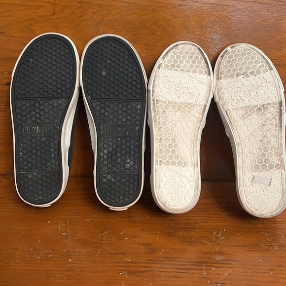 2 pairs loafer boys size 4 brown (Cat &Jack) & grey flannel (Old Navy) - Picture 2 of 6